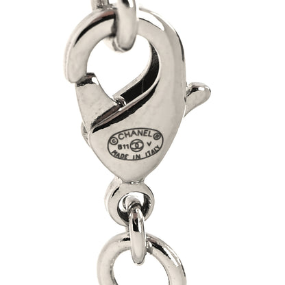 Chanel Crystal Timeless CC Necklace Silver 5 of 5