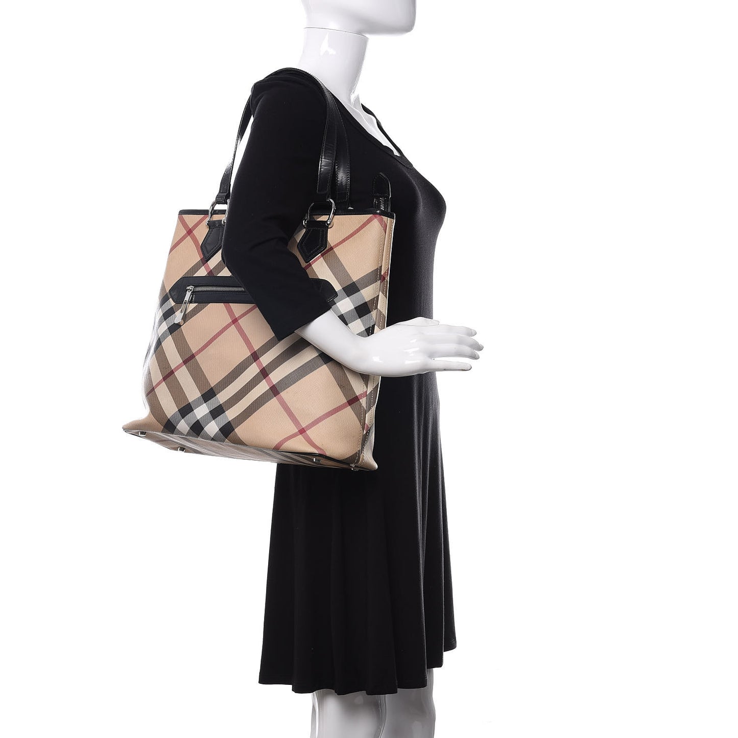 Supernova Check Tote Black