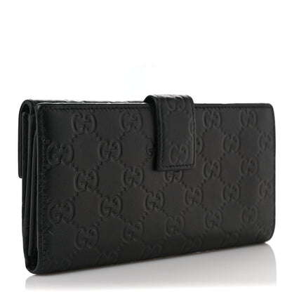 Gucci Guccissima Eclipse Continental Flap Wallet Black 3 of 12
