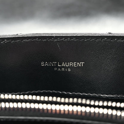 Saint Laurent Calfskin Y Quilted Monogram Small Loulou Chain Satchel Black 5 of 9