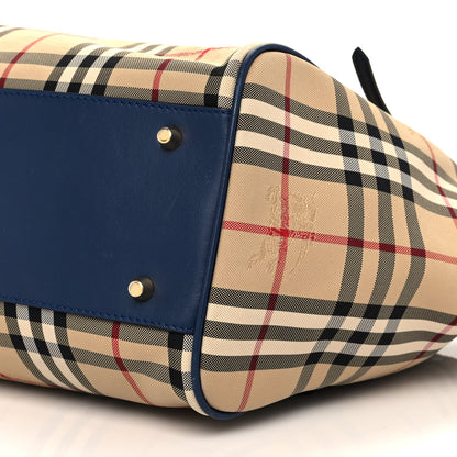 Burberry House Check Small Canterbury Tote Navy 9 of 9