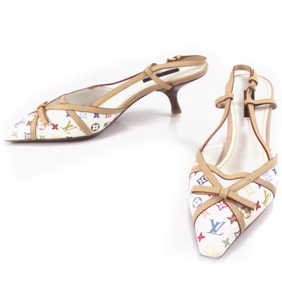 Monogram Multicolor Mule Heels 35.5