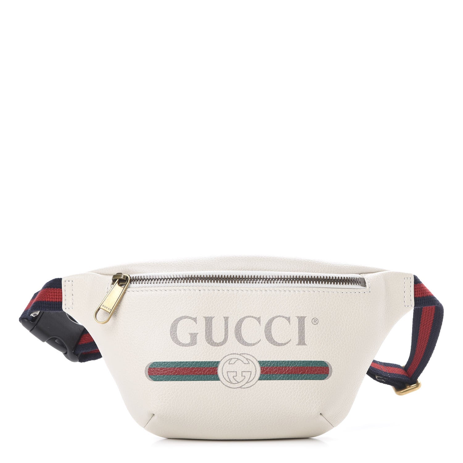Gucci Grained Calfskin Small Logo Belt Bag White 1 of 9
