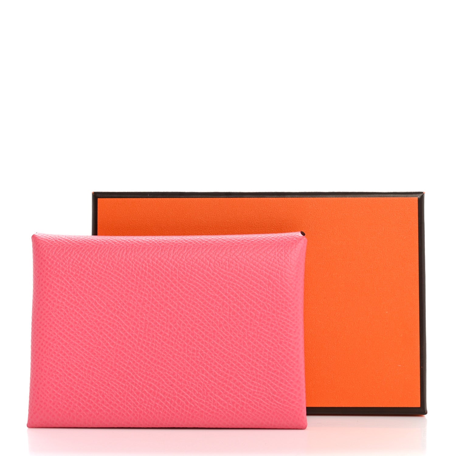 Hermes Epsom Calvi Duo Card Case Rose Azalee 8 of 8