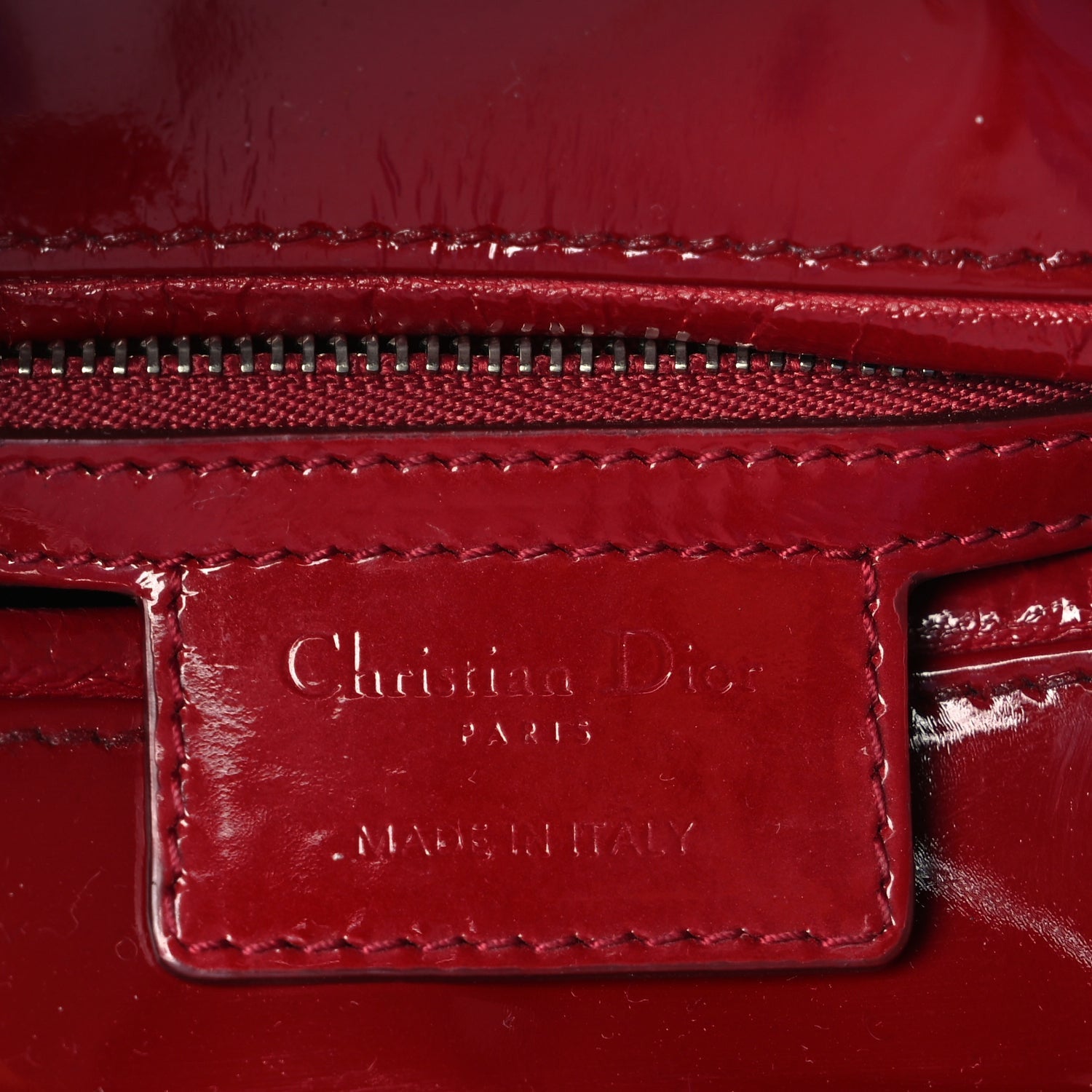 Christian Dior Patent Cannage Medium Lady Dior Red 5 of 8