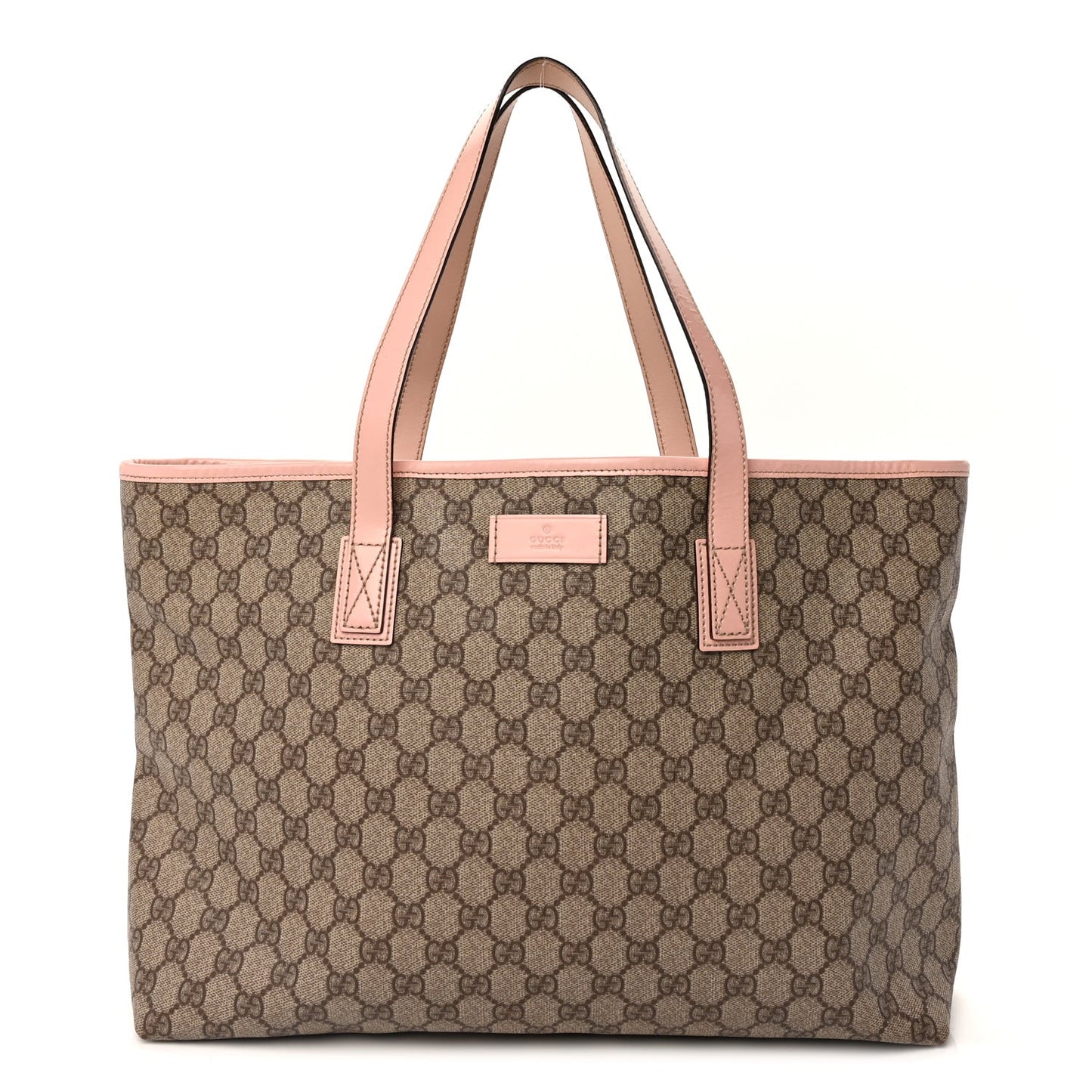 GG Supreme Monogram Medium Zippered Shopping Tote Pink