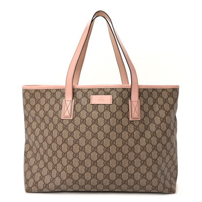 Gucci GG Supreme Monogram Medium Zippered Shopping Tote Pink 1 of 8