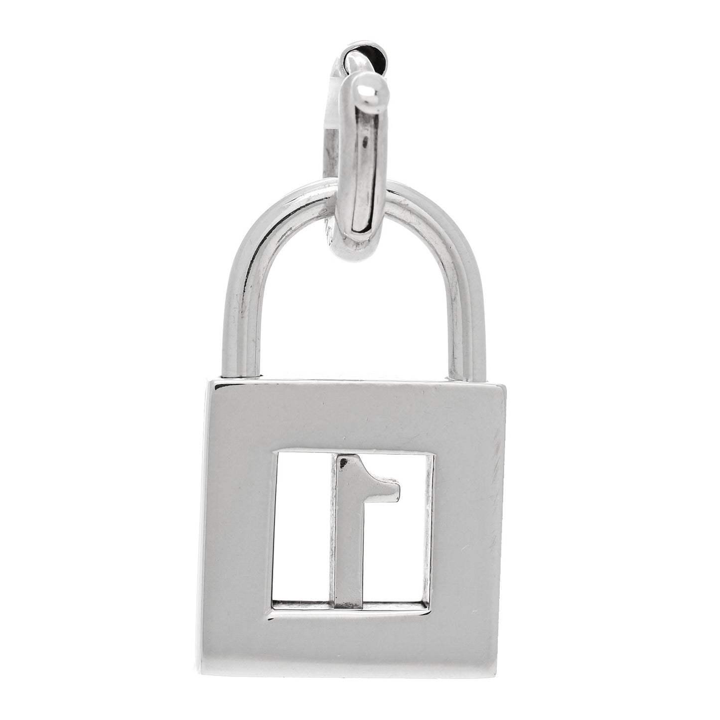 Sterling Silver No 1 Lock Charm Pendant