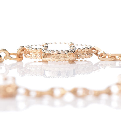 Van Cleef & Arpels 18K Yellow Gold Mother of Pearl 5 Motifs Vintage Alhambra Bracelet 7 of 7