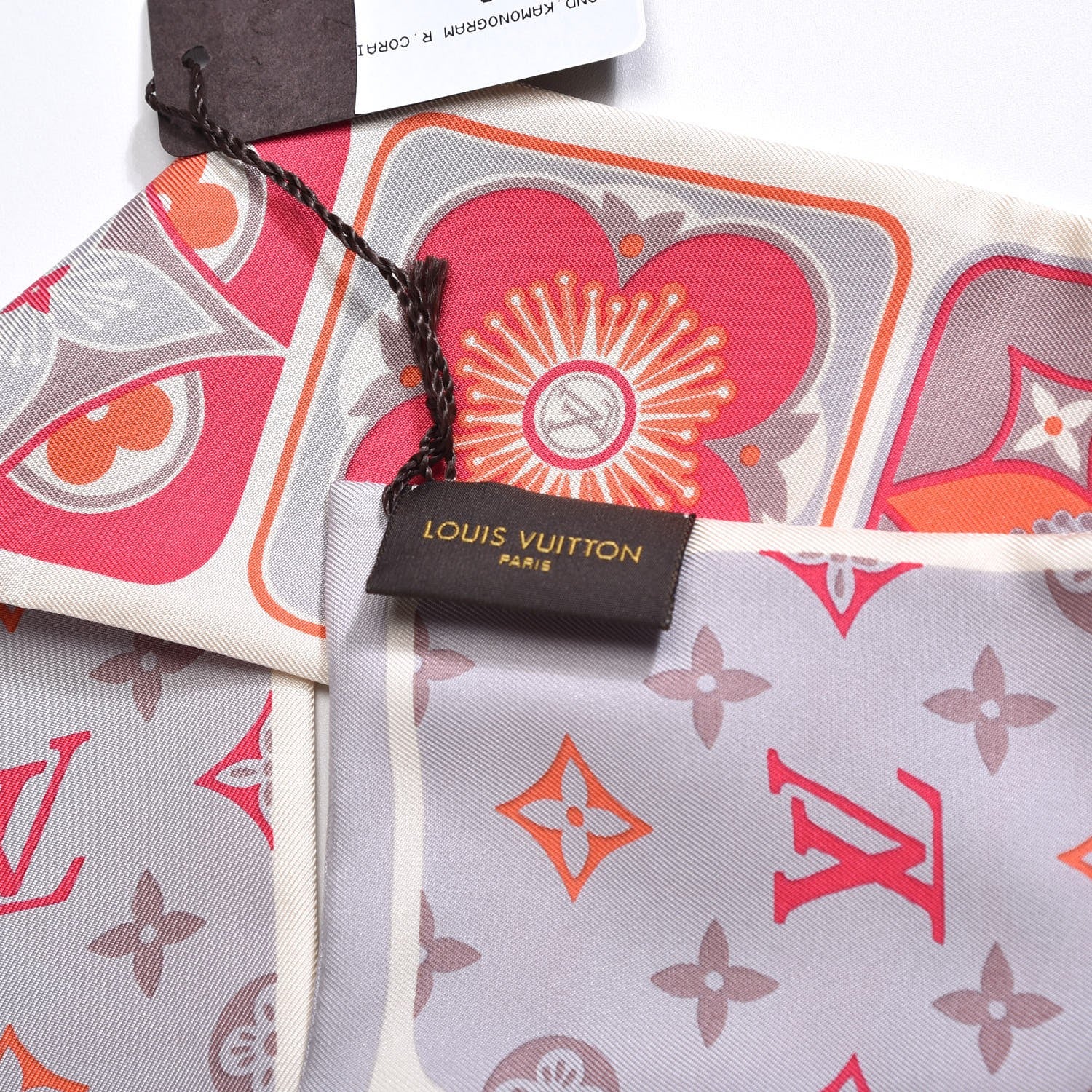 Louis Vuitton Silk Kamonogram Bandeau Corail 3 of 4