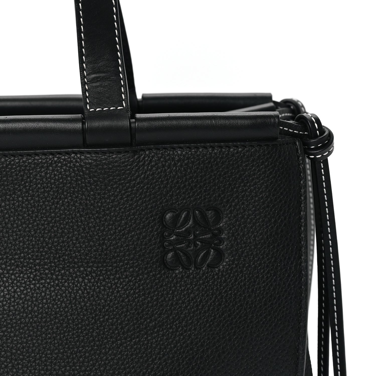 Loewe Grained Calfskin Small Cushion Tote Black 6 of 7