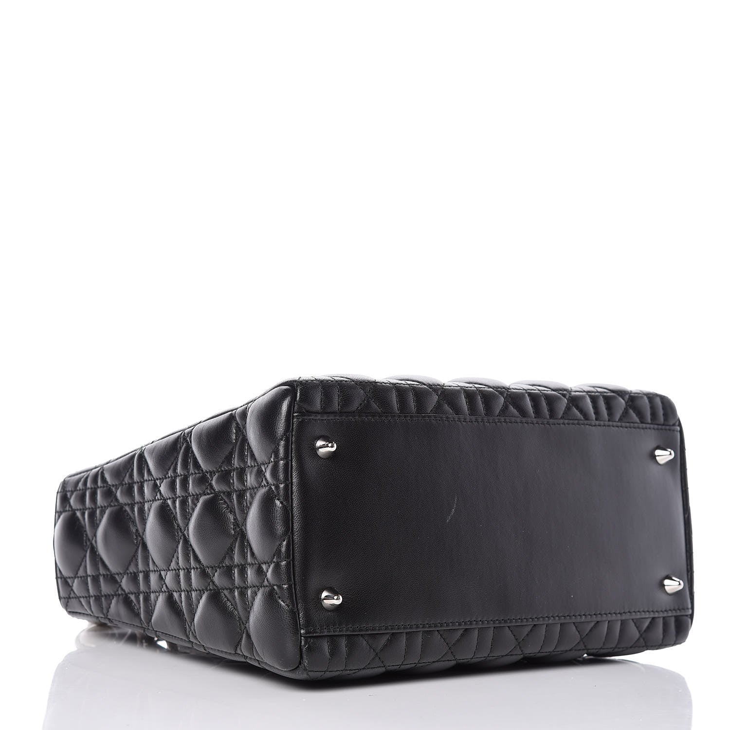 Christian Dior Lambskin Cannage Medium Lady Dior Black 4 of 11