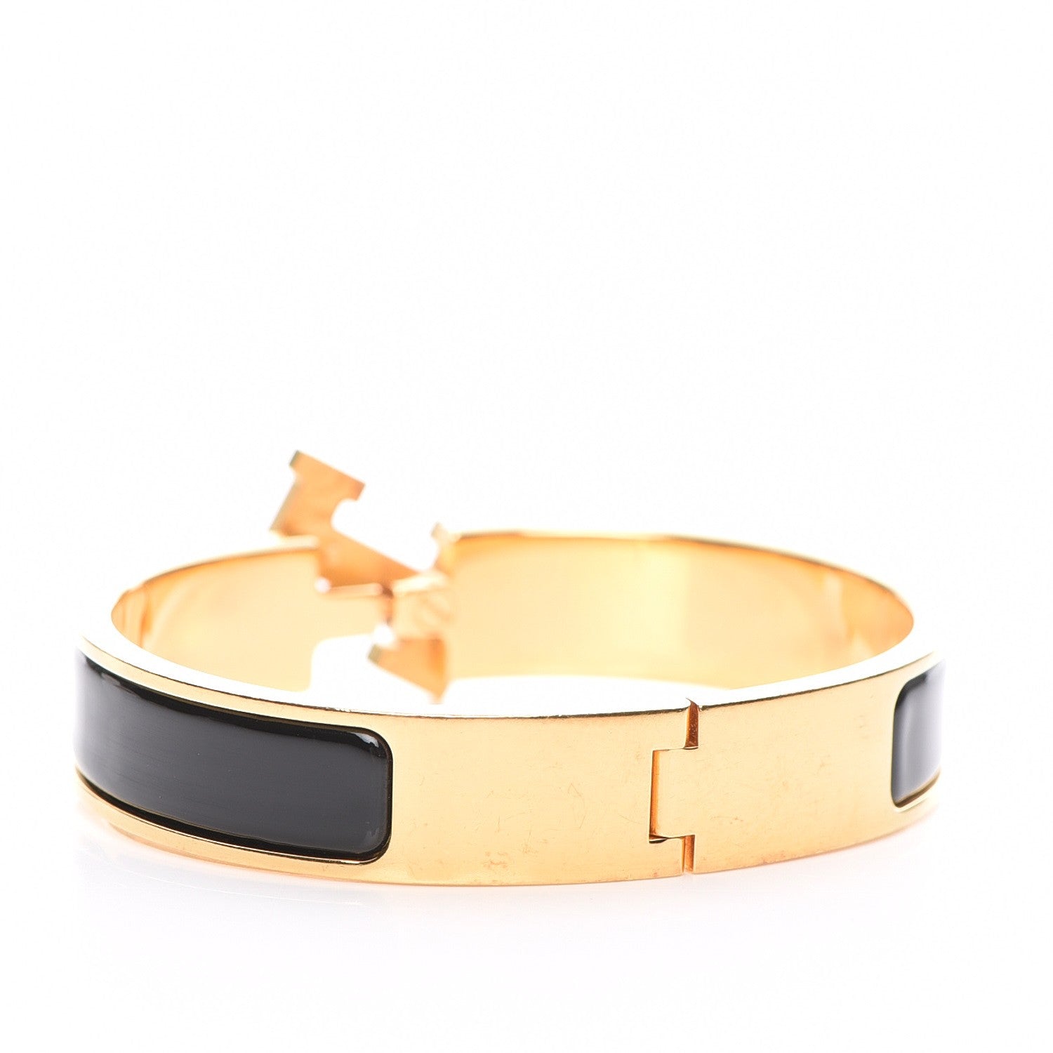 Hermes Enamel Narrow Clic Clac H Bracelet PM Black 3 of 7