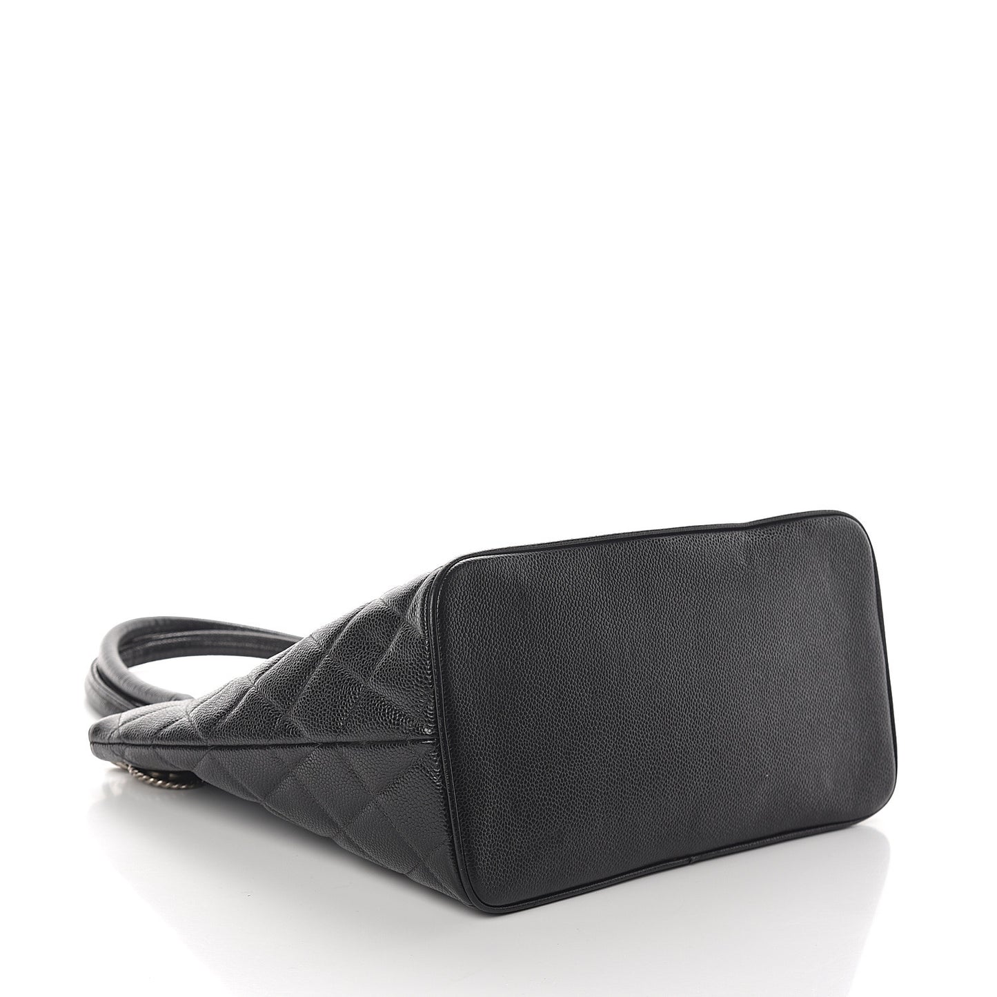 Caviar Quilted Medallion Tote Black