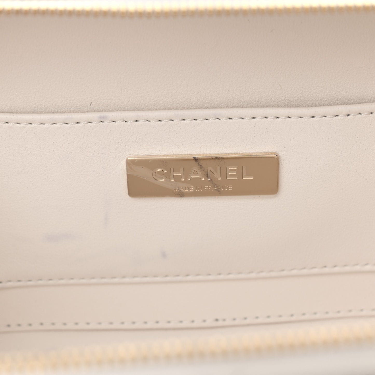 Lambskin Quilted Coco Click Bag White