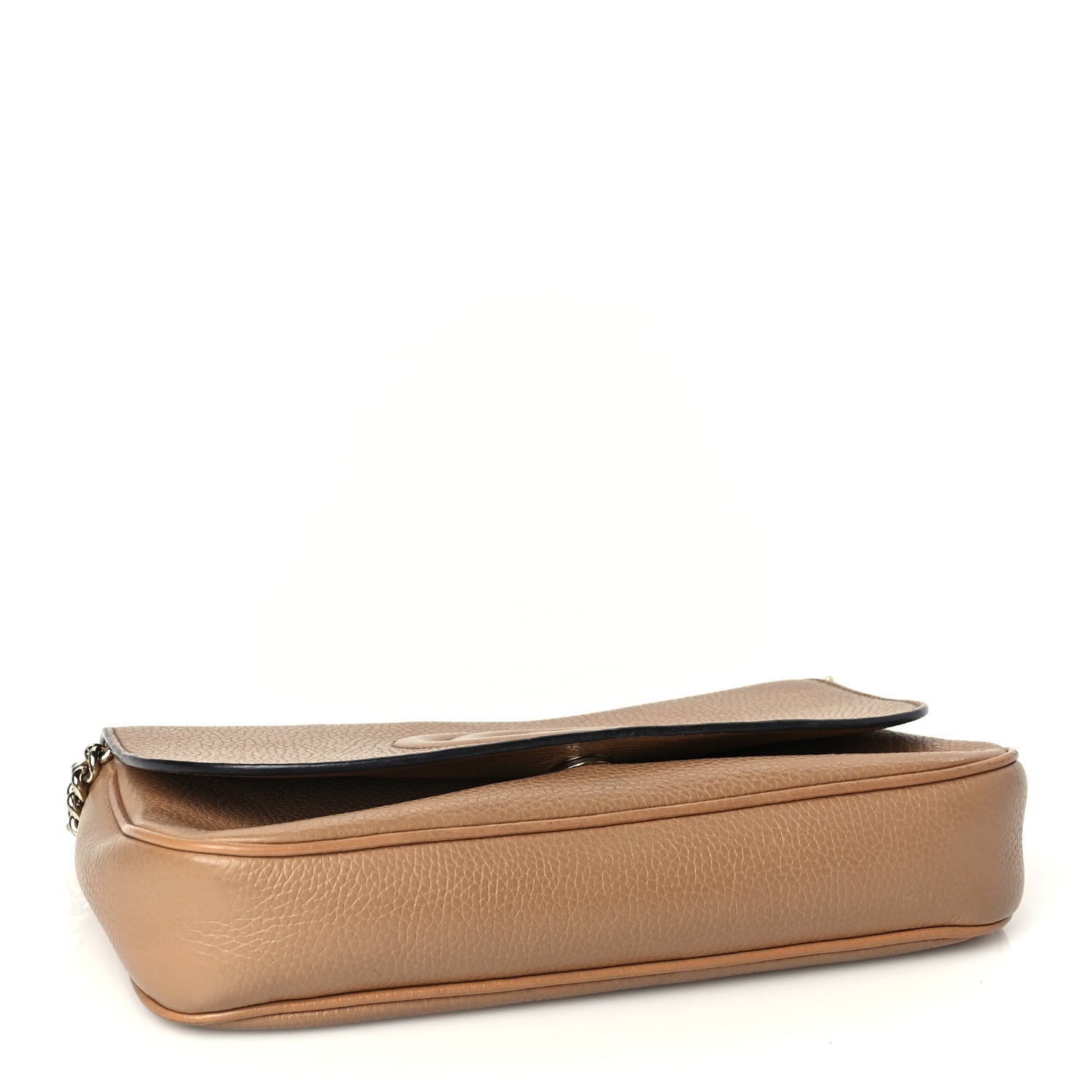 Gucci Pebbled Calfskin Medium Soho Flap Crossbody Camelia 3 of 10