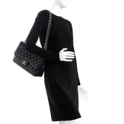 Chanel Caviar Quilted Jumbo Double Flap Black 2 of 9