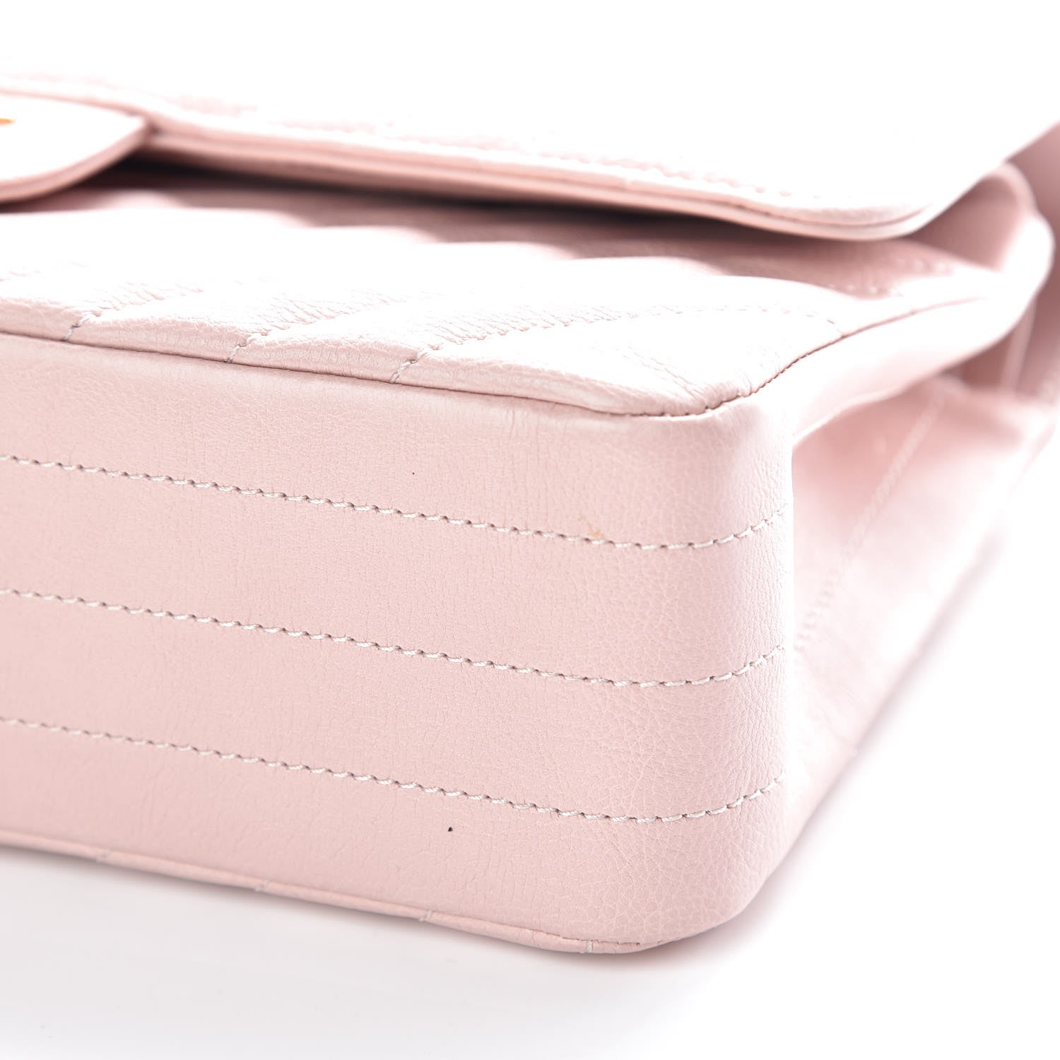 Chanel Caviar Chevron Quilted Medium Double Flap Light Pink 6 of 10