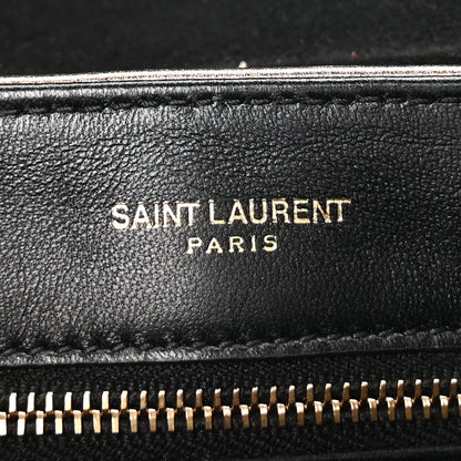 Saint Laurent Metallic Calfskin Y Quilted Monogram Toy Loulou Crossbody Bag Piombo 4 of 8