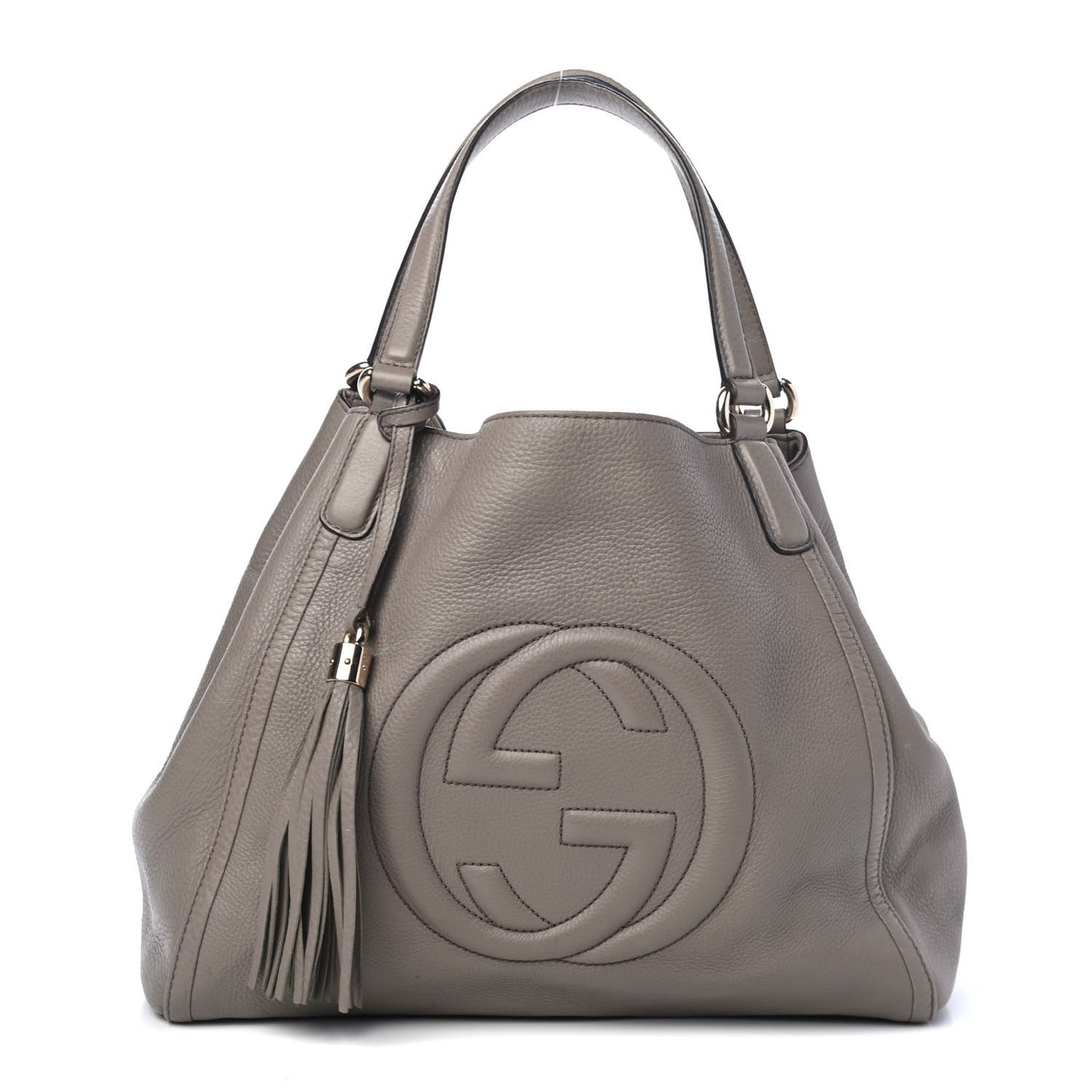 Pebbled Calfskin Medium Soho Shoulder Bag New Fango