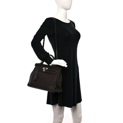 Hermes Togo Kelly Retourne 32 Chocolate 2 of 12