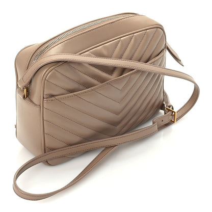 Saint Laurent Calfskin Matelasse Monogram Lou Camera Bag Dark Latte 2 of 8