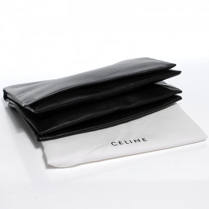 Celine Leather Roll Clutch Black 4 of 7