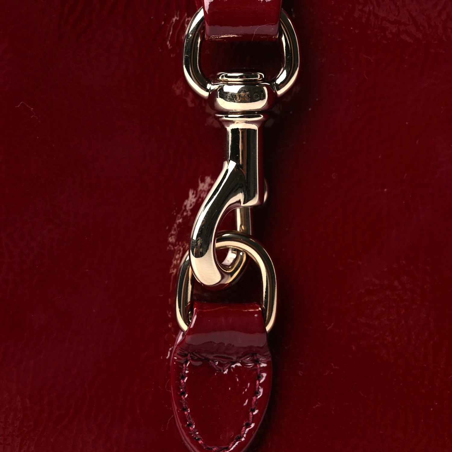 Gucci Crinkled Patent Mini Jackie Notte Bag Rosso Ancora Red 6 of 8