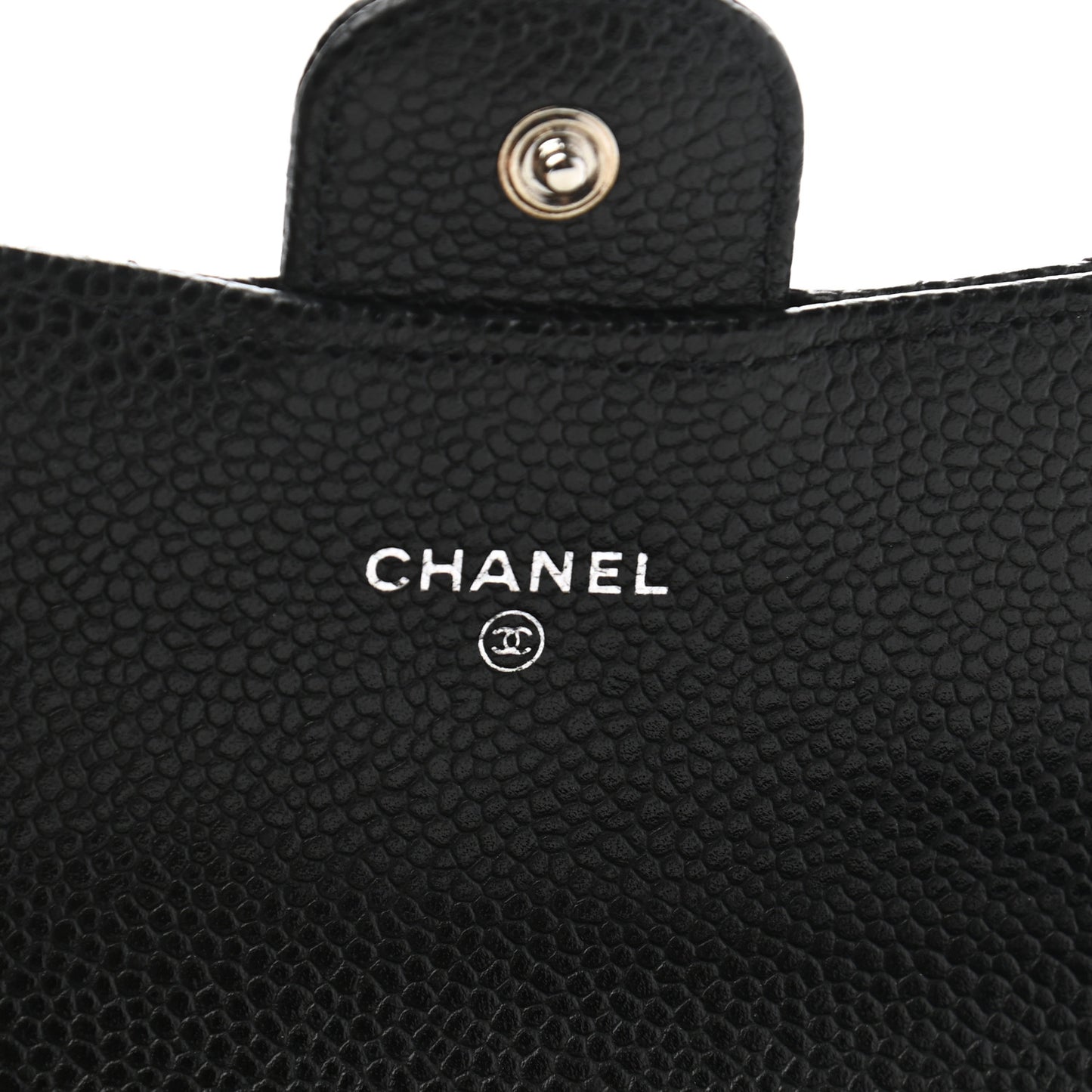 Caviar Quilted Large Gusset Flap Wallet Black