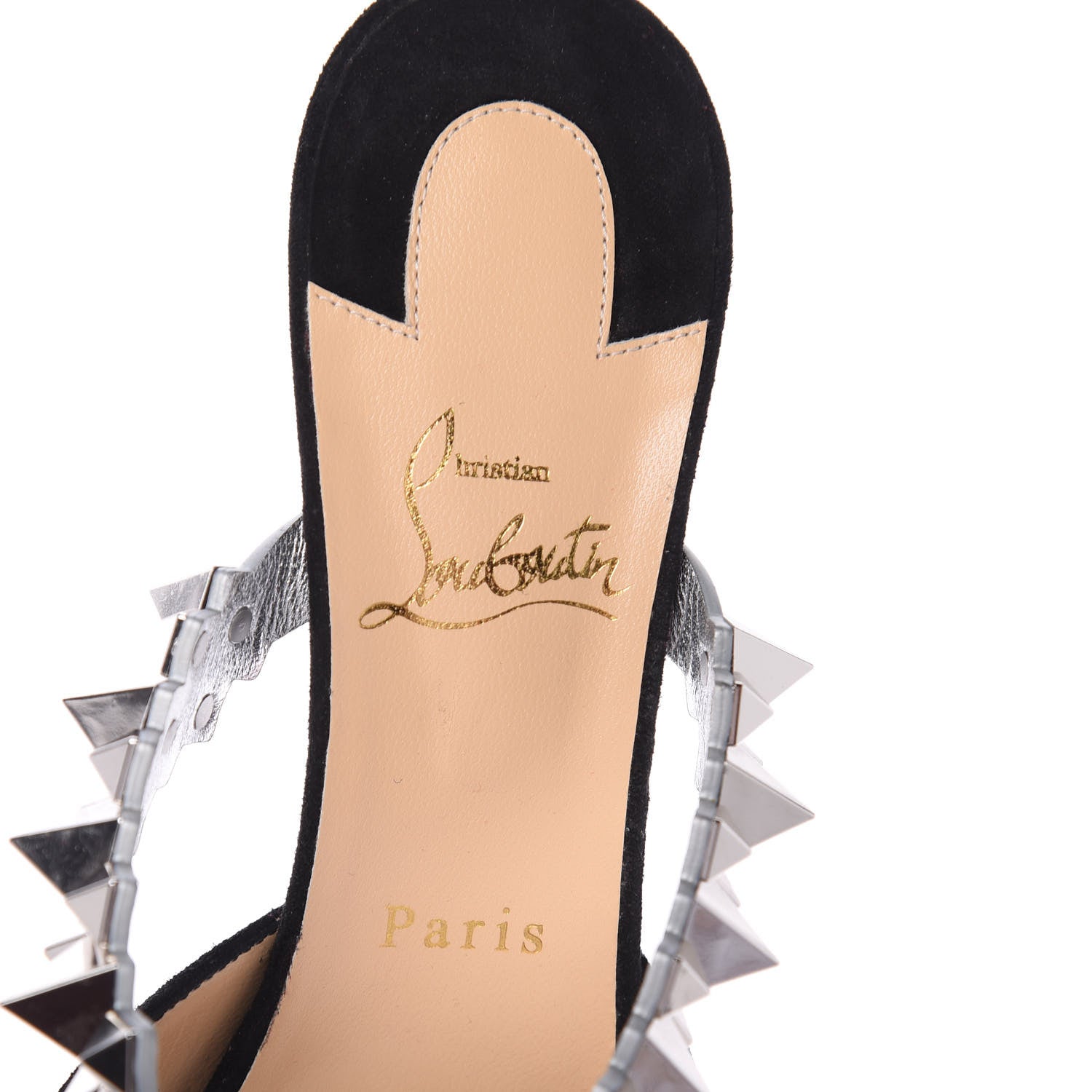 Christian Louboutin Veau Velours Specchio Planet Choc 80 Mule 40.5 Black 8 of 10