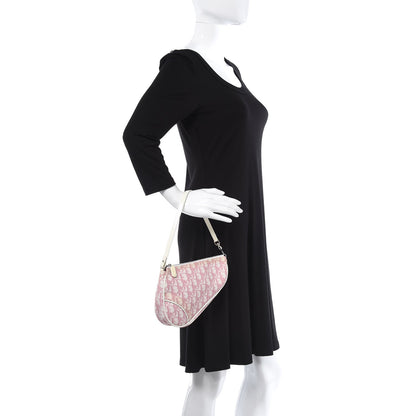 Christian Dior Monogram Mini Saddle Pochette Pink 2 of 10
