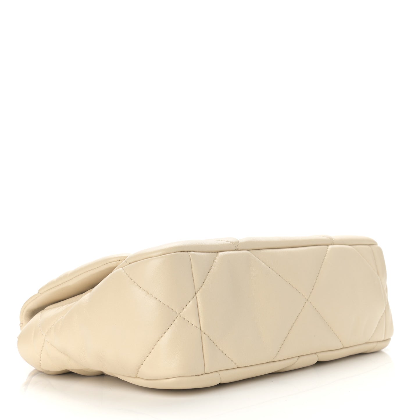 Lambskin Quilted Medium Chanel 19 Flap Light Beige