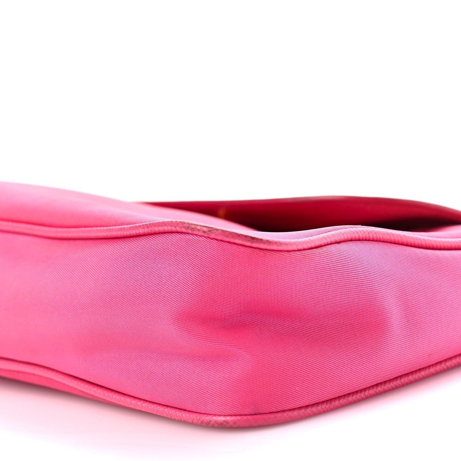 Prada Tessuto Nylon Saffiano Crossbody Bag Fuxia 8 of 8
