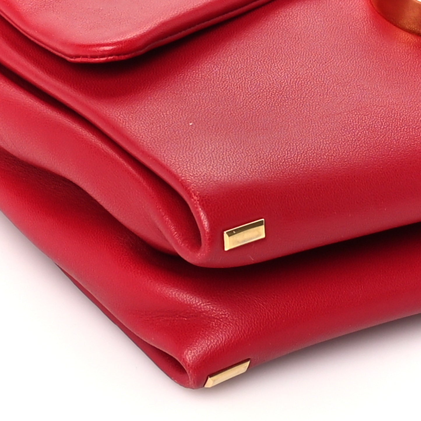 Lambskin Kleio Shoulder Bag Lipstick Red
