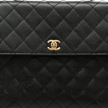 Chanel Caviar Quilted Jumbo Kelly Flap Black 8 of 10