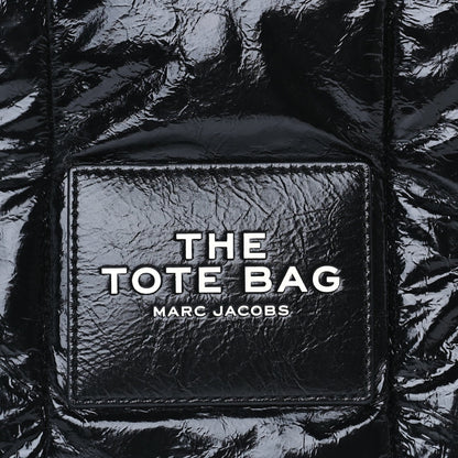 Marc Jacobs Shiny Crinkled Lambskin Medium The Tote Bag Black 6 of 7