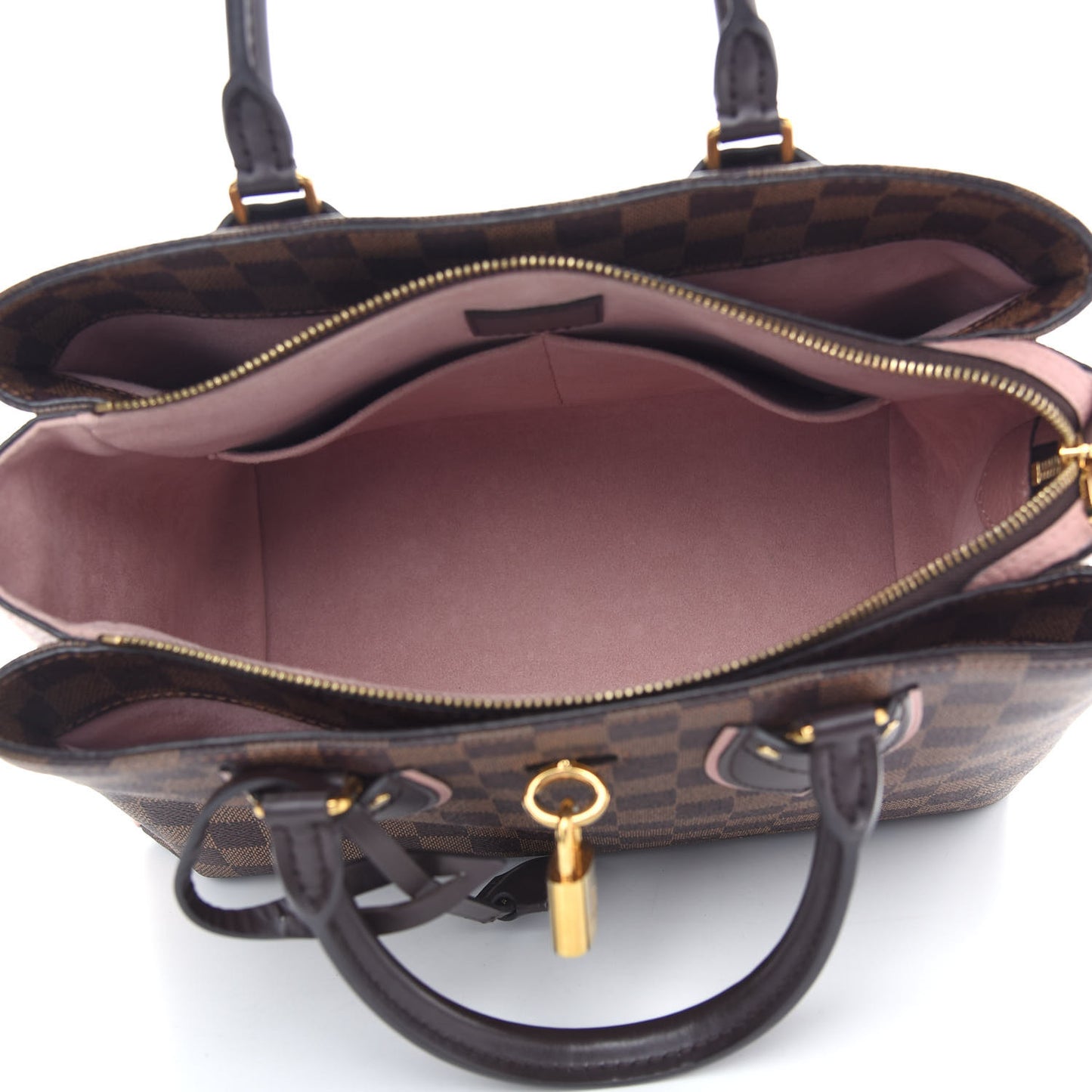 Cuir Taurillon Damier Ebene Normandy Magnolia