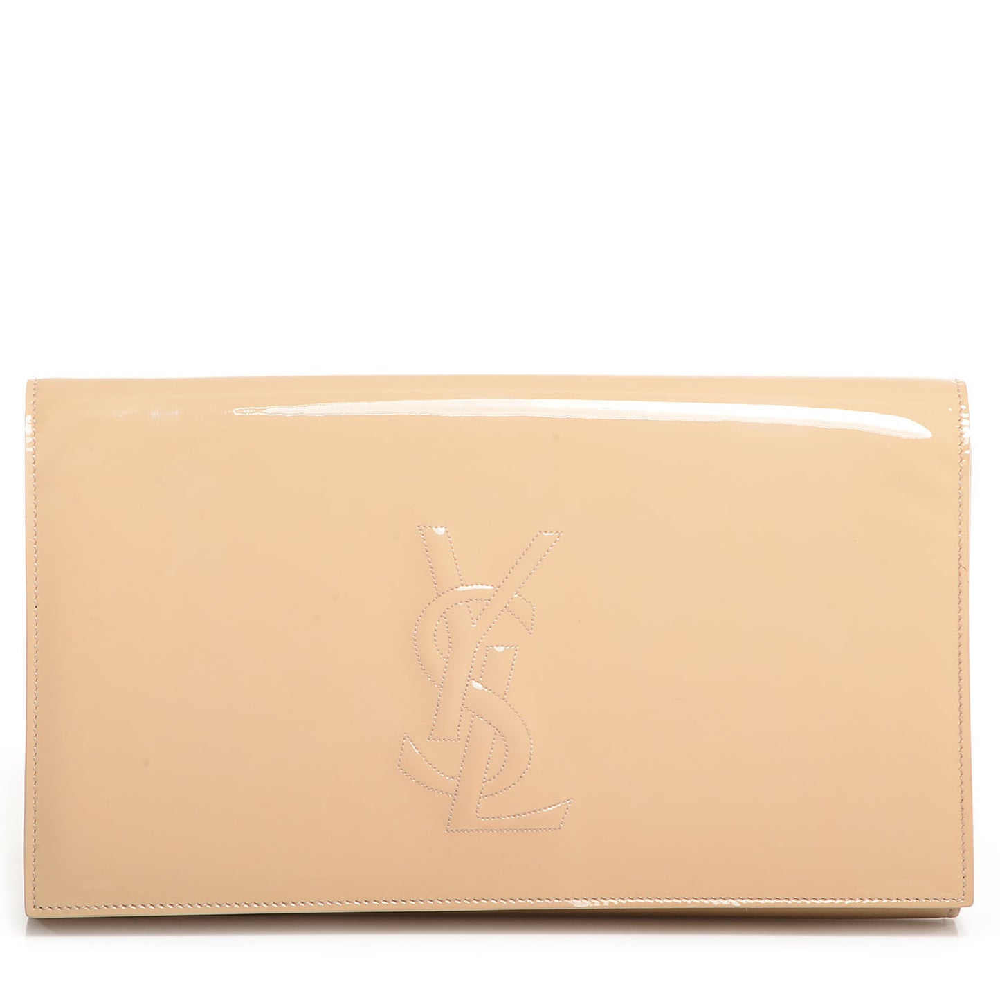 Patent Belle de Jour Large Clutch Nude