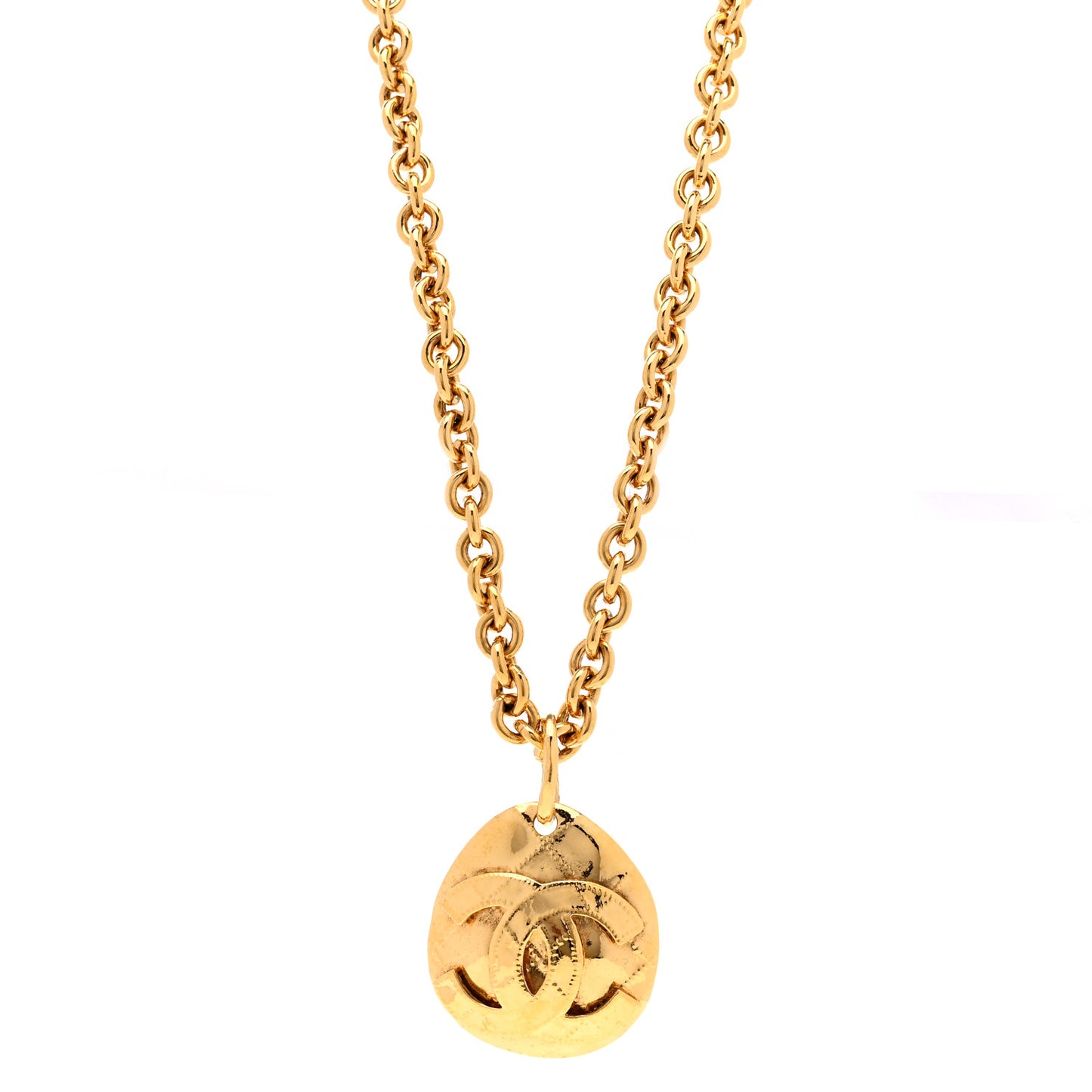 CC Pendant Necklace Gold