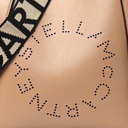 Stella McCartney Eco Alter Nappa Perforated Logo Mini Crossbody Sand 7 of 7