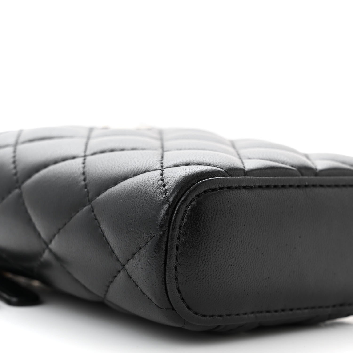 Chanel Lambskin Quilted Small Vertical Coco Beauty Vanity Case With Chain Black 9 of 11