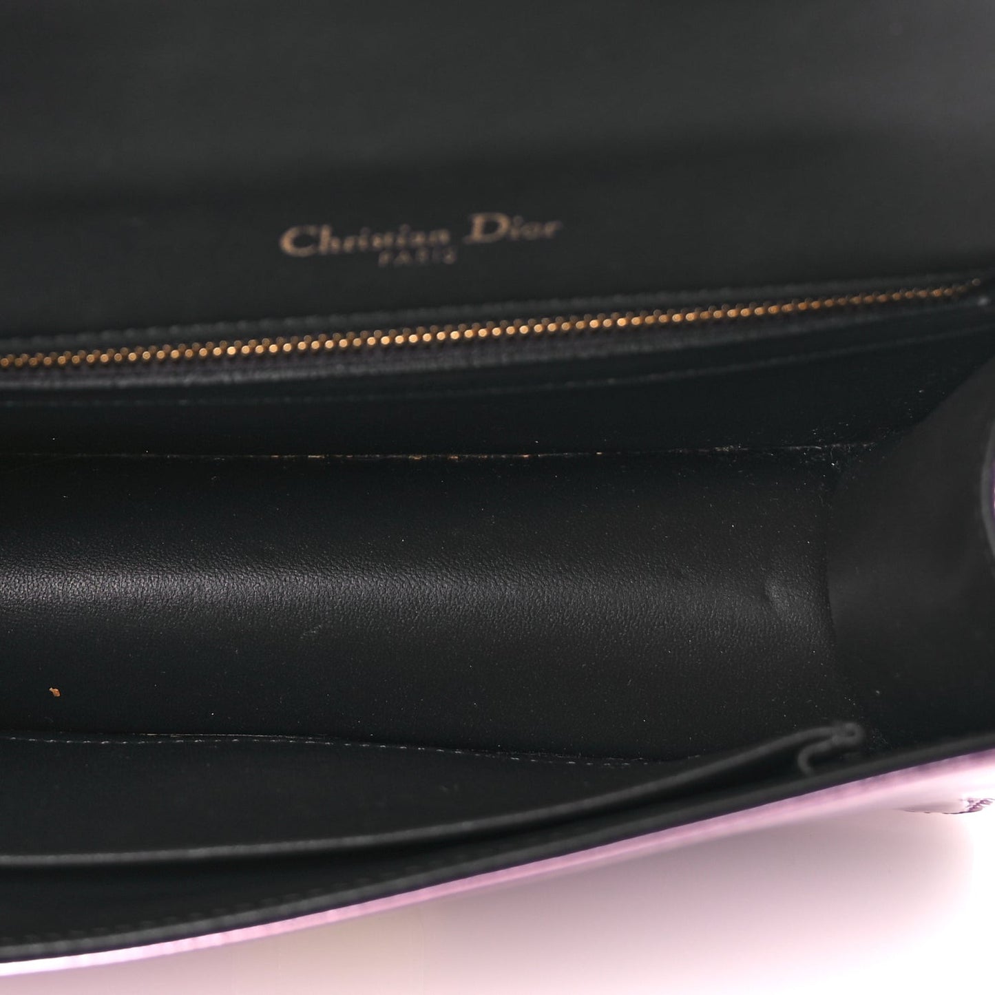 Metallic Patent Micro-Cannage Small Diorama Flap Bag Hyper Pink