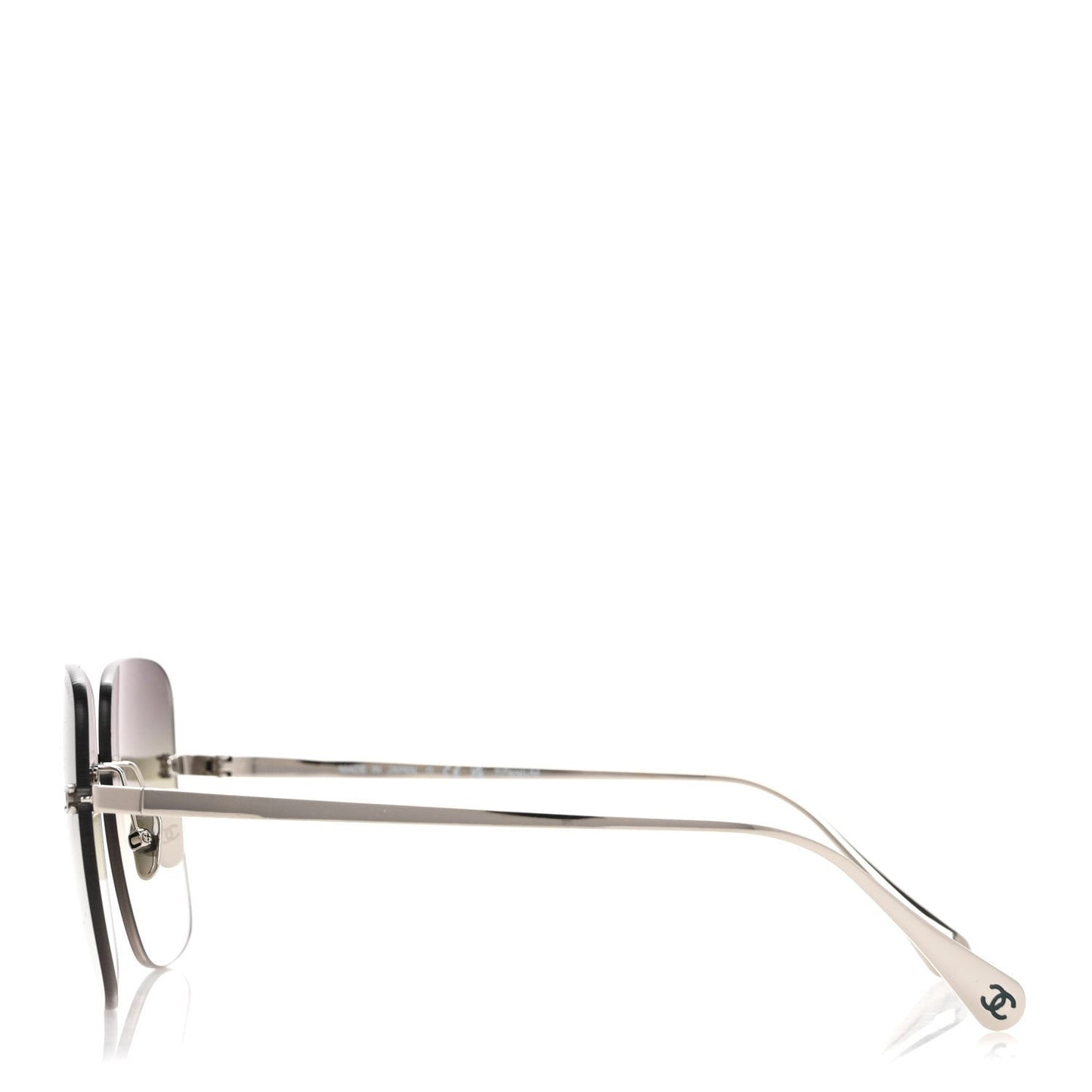 Titanium Rimless Square Sunglasses 4287-T Silver