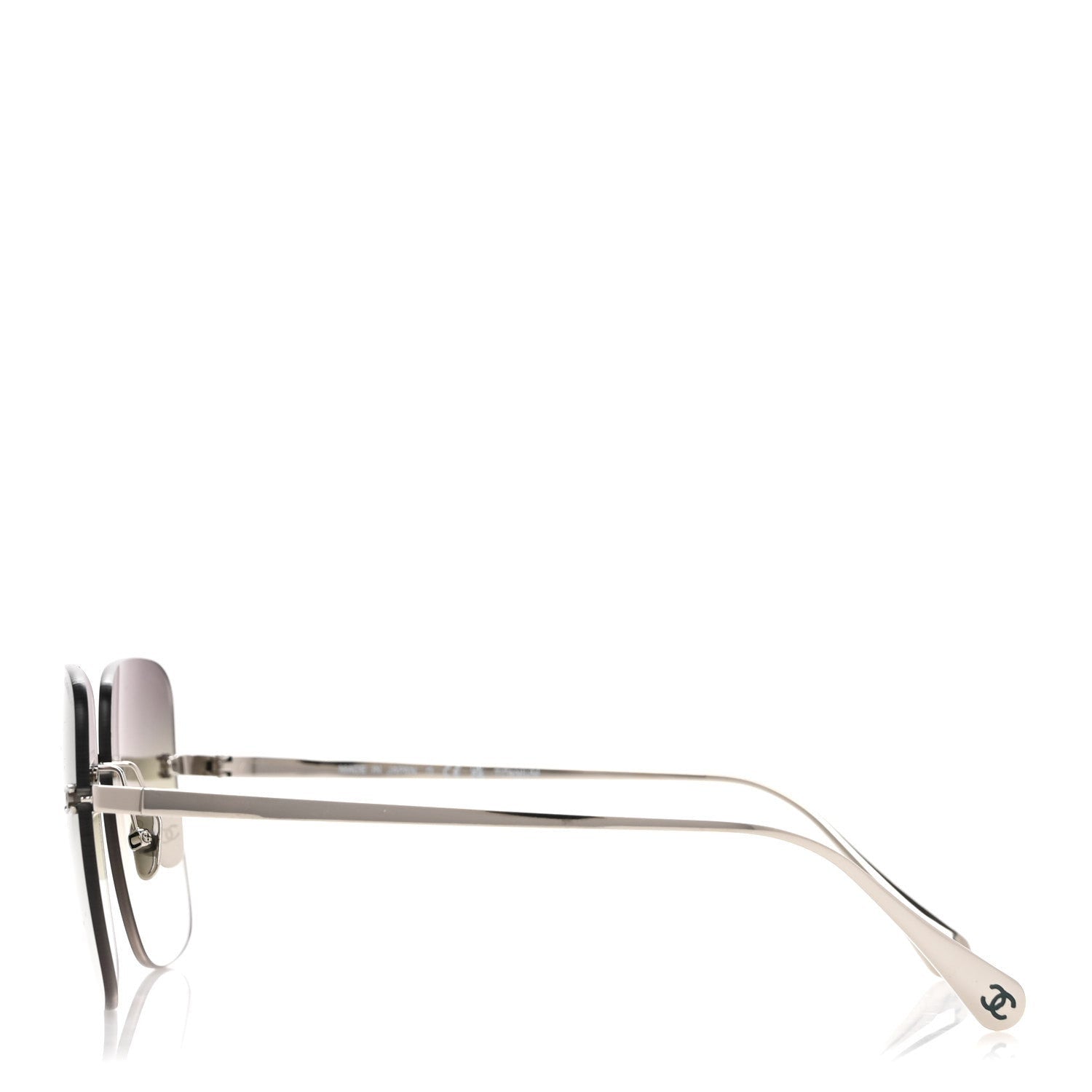 Chanel Titanium Rimless Square Sunglasses 4287-T Silver 3 of 7