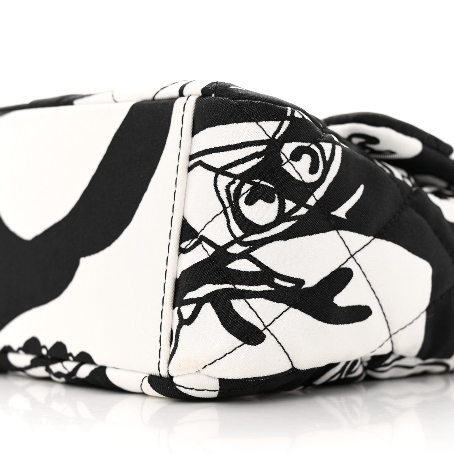 Canvas Printed Deer Coco Mini Single Flap Gray Black