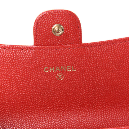 Chanel Caviar Quilted Medium Flap Wallet Red 5 of 8