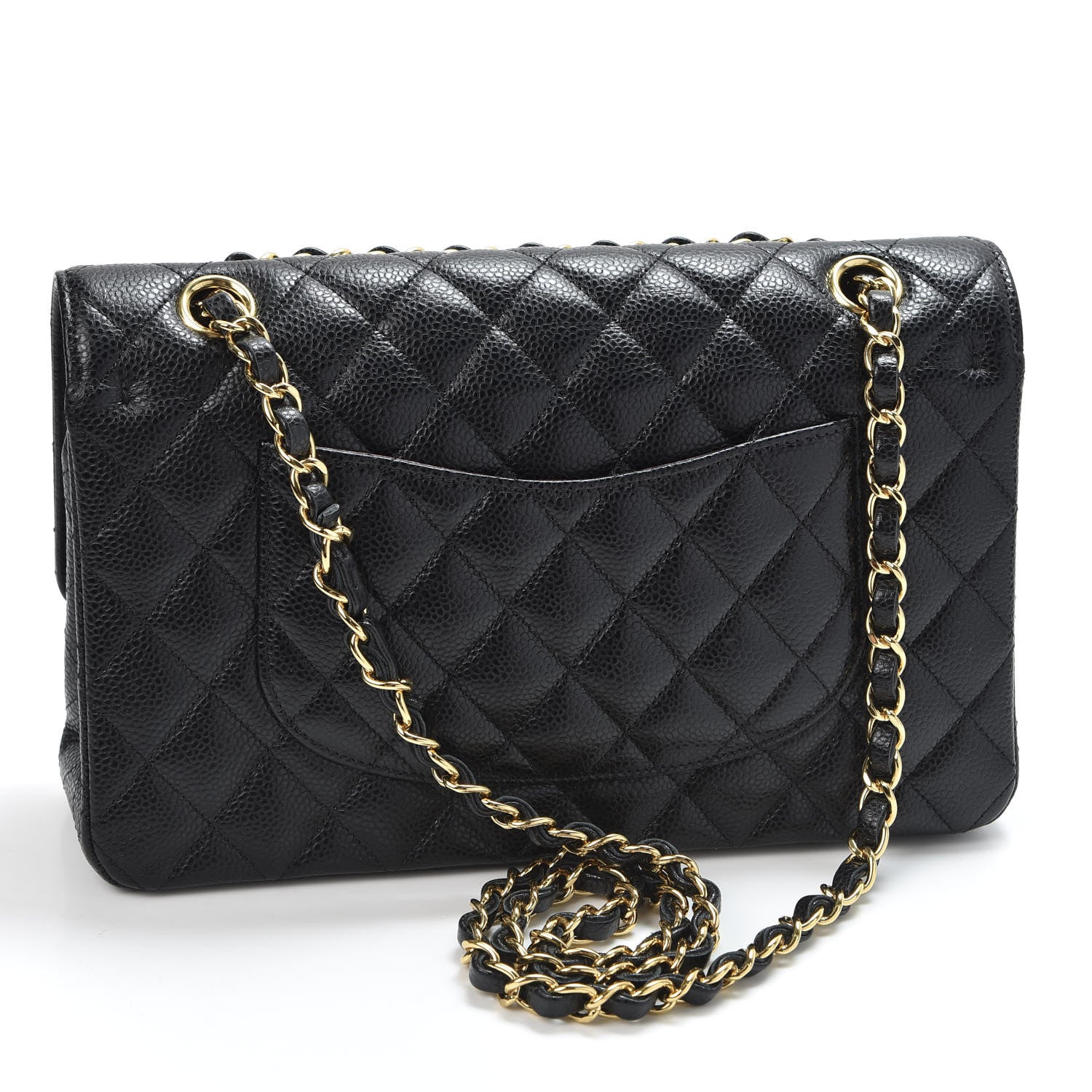 Chanel Caviar Quilted Medium Double Flap Black 2 of 9