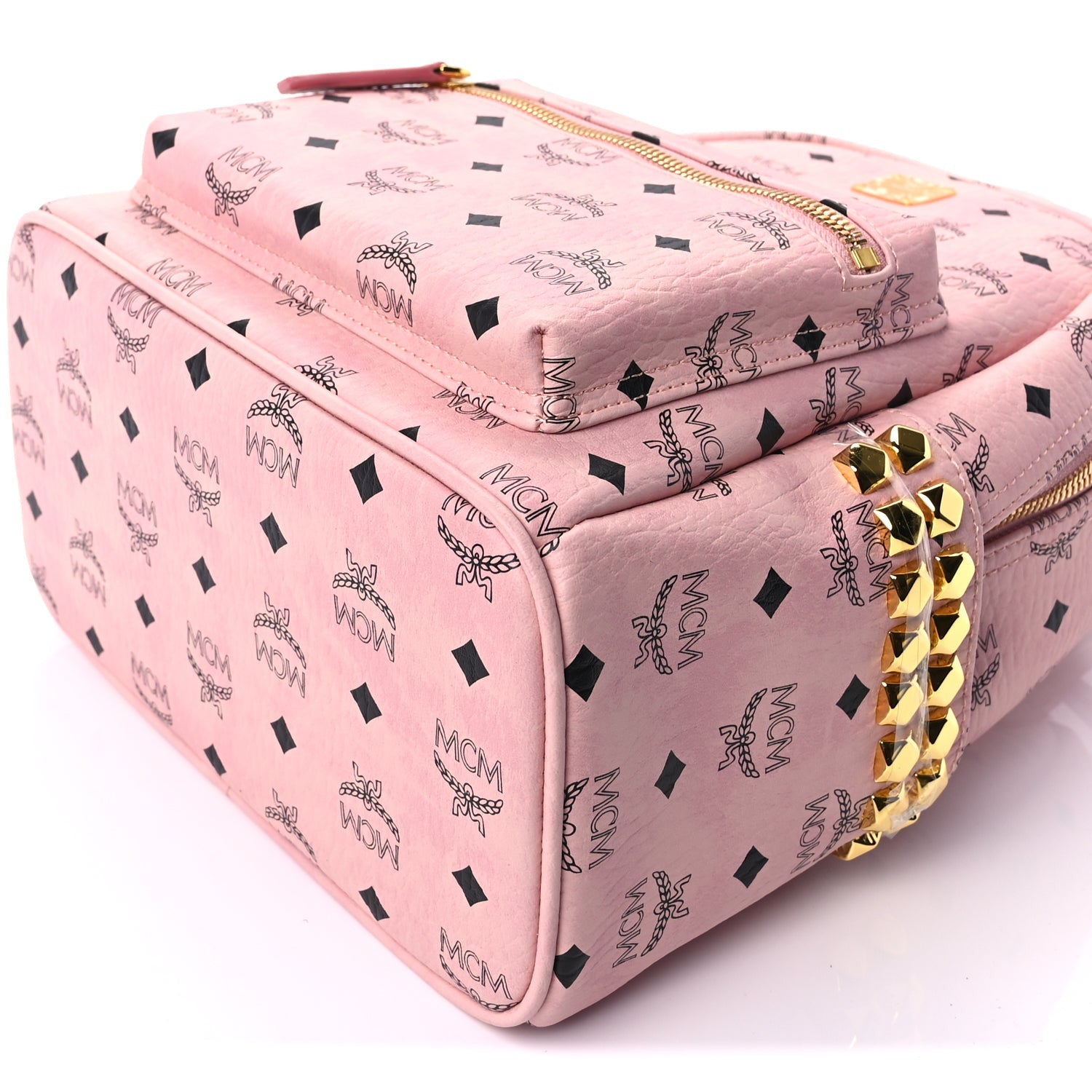 MCM Visetos Small Side Stud Stark Backpack  Soft Pink 8 of 8