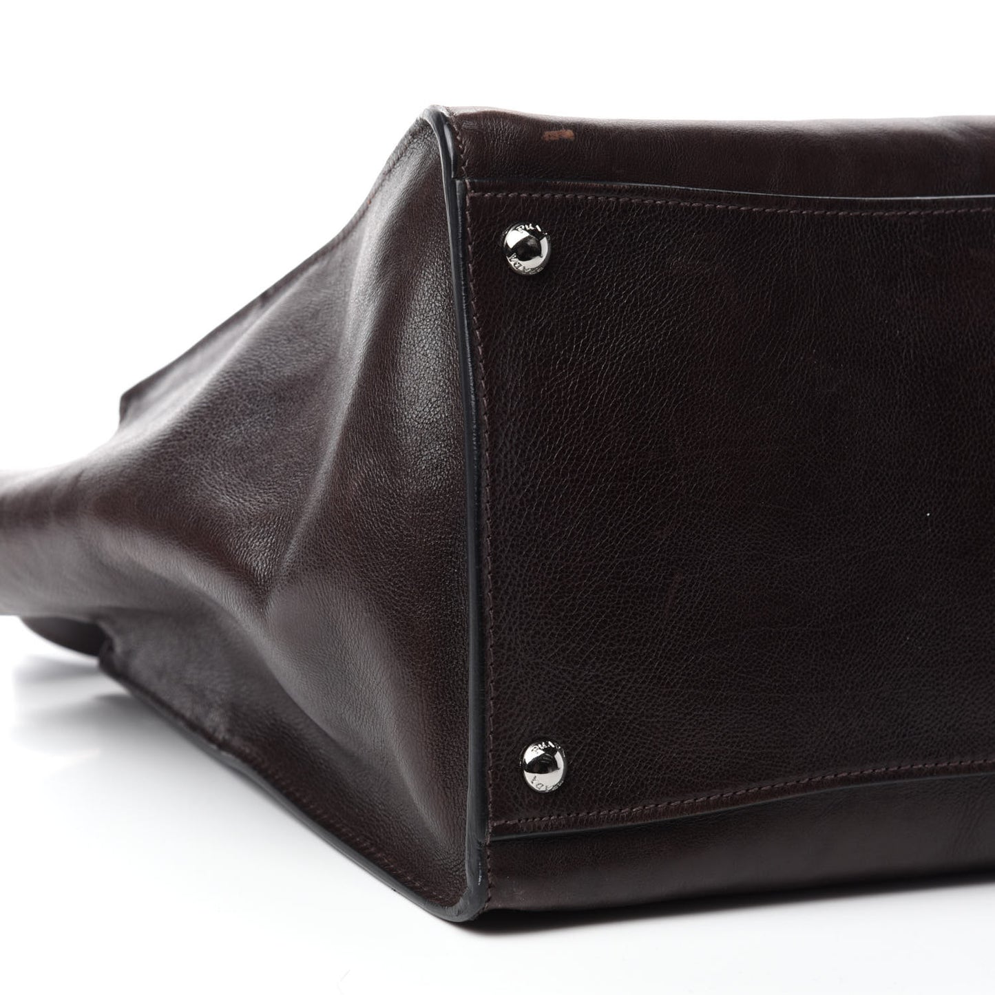 Glace Calfskin Twin Pocket Tote Moro