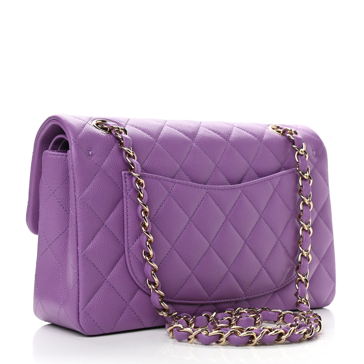 Chanel Caviar Quilted Small Double Flap Purple 2 of 11